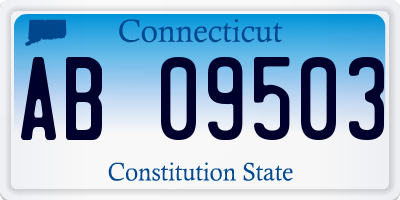 CT license plate AB09503