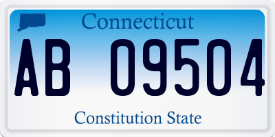 CT license plate AB09504
