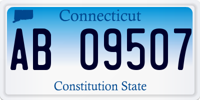 CT license plate AB09507