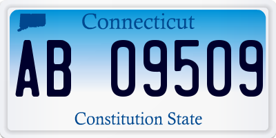 CT license plate AB09509