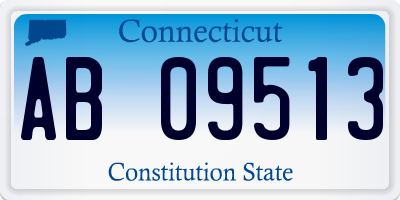 CT license plate AB09513