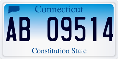 CT license plate AB09514