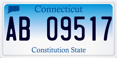 CT license plate AB09517