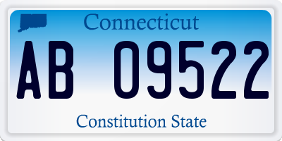 CT license plate AB09522