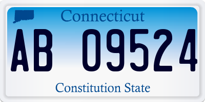 CT license plate AB09524