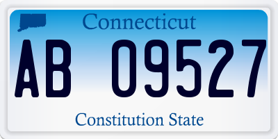 CT license plate AB09527