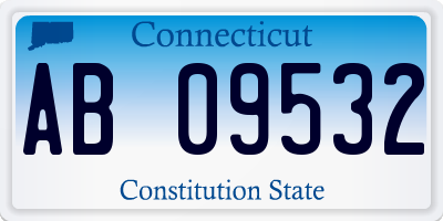 CT license plate AB09532