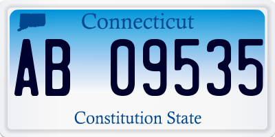 CT license plate AB09535