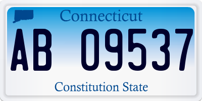 CT license plate AB09537