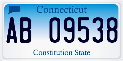 CT license plate AB09538