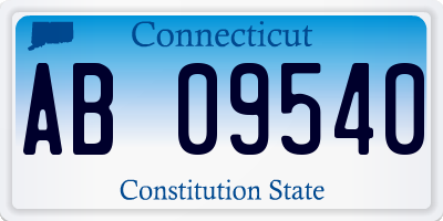 CT license plate AB09540