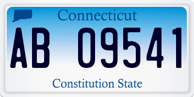 CT license plate AB09541