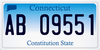 CT license plate AB09551