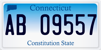 CT license plate AB09557