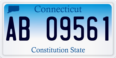 CT license plate AB09561
