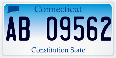 CT license plate AB09562