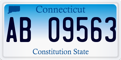 CT license plate AB09563