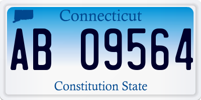 CT license plate AB09564