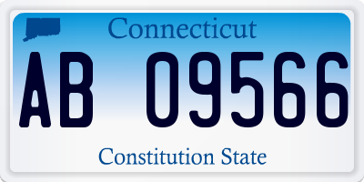 CT license plate AB09566