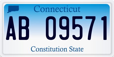 CT license plate AB09571