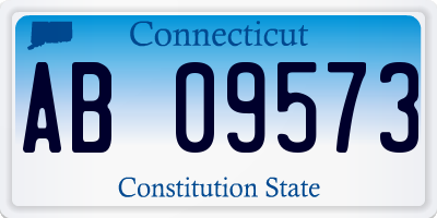 CT license plate AB09573