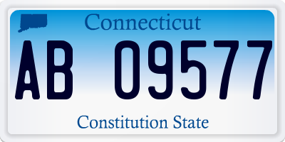 CT license plate AB09577