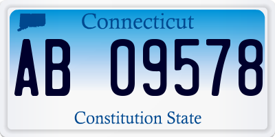 CT license plate AB09578