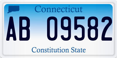 CT license plate AB09582