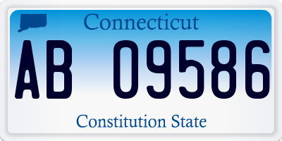 CT license plate AB09586