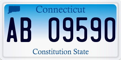 CT license plate AB09590