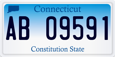 CT license plate AB09591