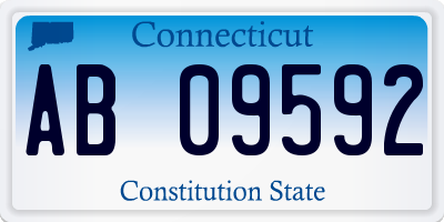 CT license plate AB09592