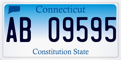 CT license plate AB09595