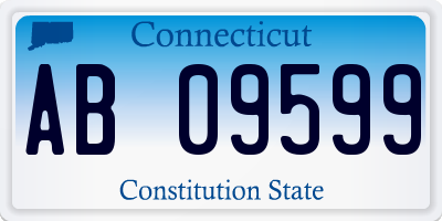 CT license plate AB09599