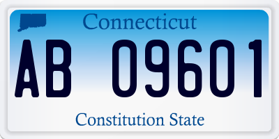 CT license plate AB09601