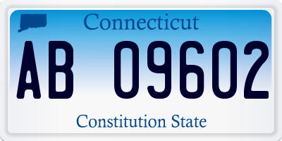 CT license plate AB09602