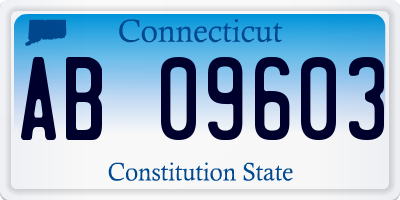 CT license plate AB09603