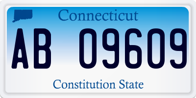 CT license plate AB09609