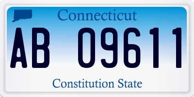 CT license plate AB09611