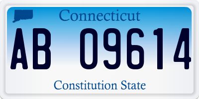 CT license plate AB09614