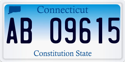 CT license plate AB09615
