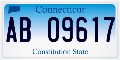 CT license plate AB09617