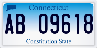 CT license plate AB09618