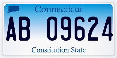 CT license plate AB09624