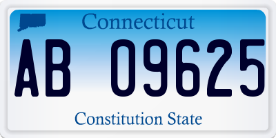 CT license plate AB09625