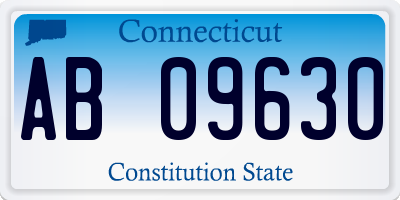CT license plate AB09630