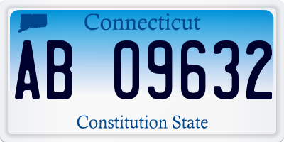 CT license plate AB09632