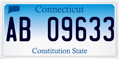CT license plate AB09633