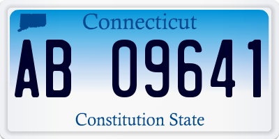 CT license plate AB09641