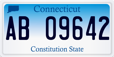 CT license plate AB09642